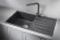 8601, ГРАФИТ (ЧЁРНО-СЕРЫЙ), кухонная мойка, кварц