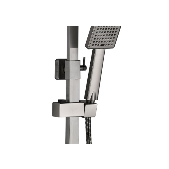 FS02C Душевая стойка со смесителем нержавейка, хром EvaGold FS02C Душевая стойка со смесителем нержавейка, хром EvaGold