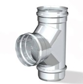 Тройник-Д 90` (нерж. сталь 0,8мм) Ф120 Тройник-Д 90` (нерж. сталь 0,8мм) Ф120