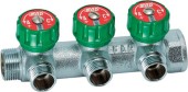 Коллектор FAR 1&quot; х 1/2&quot; 3 выхода, регулирующий, плоское уплотнение