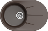 EWIGSTEIN Мойка RUND 50F  1-чаша+крыло 750*480мм шоколад арт.EW-