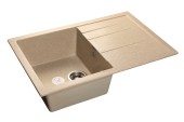 GRANFEST Мойка QUADRO 780L  1-чаша+крыло 770*495мм песочный арт.GF-