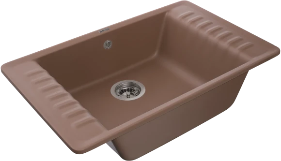 GRANFEST  Мойка QUARZ 71  1-чаша+крыло 760*480мм терракот арт.GF-ZW-