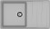 GRANFEST Мойка LEVEL 860L  1-чаша+крыло 860*500мм серый арт.GF-