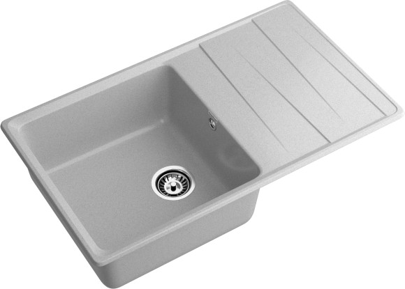 GRANFEST Мойка LEVEL 860L  1-чаша+крыло 860*500мм серый арт.GF-