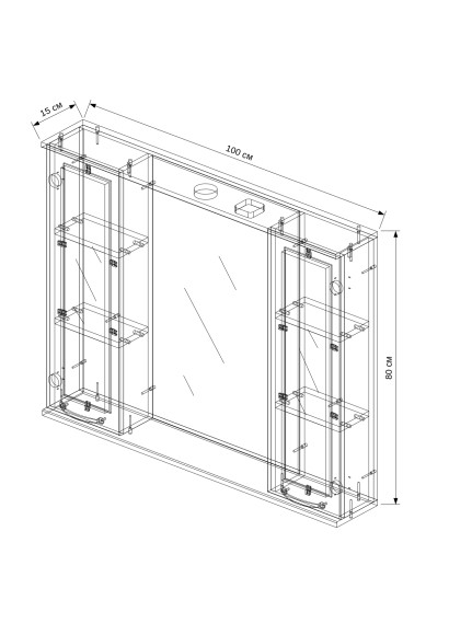 100 Зеркало-шкаф "Viktoria 100"
