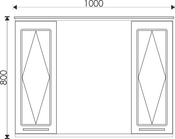 100 Зеркало-шкаф "Viktoria 100"