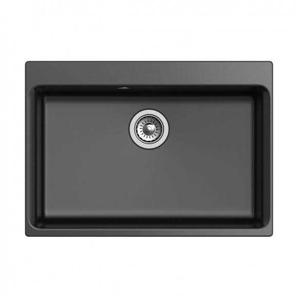 Мойка кухонная RIVELATO Axel 70, 720x540, Х-70 черный, кварц