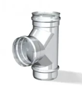 Тройник-Д 90` (нерж. сталь 0,5мм) Ф130