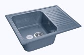 GRANFEST Мойка STANDART 645L  1-чаша+крыло 645*498мм графит арт.GF-