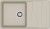 GRANFEST Мойка LEVEL 860L  1-чаша+крыло 860*500мм топаз арт.GF-
