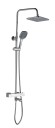 FS03C Душевая стойка со смесителем латунь, хром с терморегуляцией EvaGold