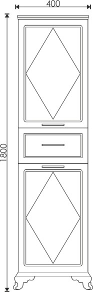 40 Пенал-шкаф "Viktoria 40"