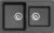 EWIGSTEIN Мойка ELEGANT 80D  2-чаши 780*480мм антрацит арт.EW-