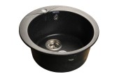 GRANFEST Мойка RONDO 480  1-чаша D-475мм черный арт.GF-