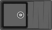 GRANFEST Мойка LEVEL 860L  1-чаша+крыло 860*500мм черный арт.GF-