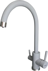 EWIGSTEIN Смеситель для кухни U-обр. с краном питьевой воды D-35мм серый металлик арт.