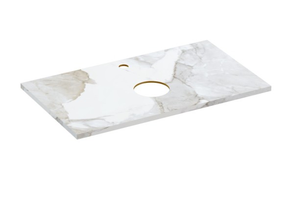Столешница STONE из керамогранита Life 80x45x2 белый сатиновый