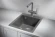 4201, ГРАФИТ (ЧЁРНО-СЕРЫЙ), кухонная мойка, кварц