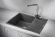 6501, ГРАФИТ (ЧЁРНО-СЕРЫЙ), кухонная мойка, кварц