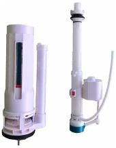 Арматура 2х кноп., ниж. подвод воды для унитаза-моноблока SM9618 - 24,5*8,5 см, d=6.3 см 