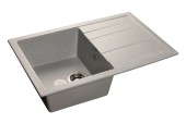 GRANFEST Мойка QUADRO 780L  1-чаша+крыло 770*495мм серый арт.GF-