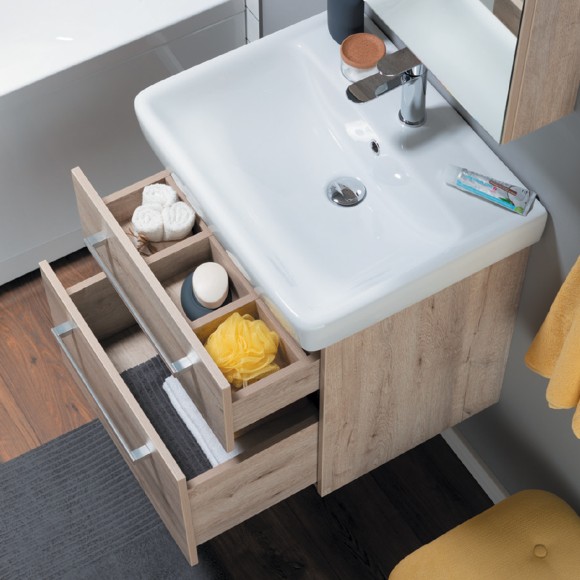 Тумба Q MAX, 70 см, подвесная, 2 ящика, дуб кантри Тумба Q MAX, 70 см, подвесная, 2 ящика, дуб кантри