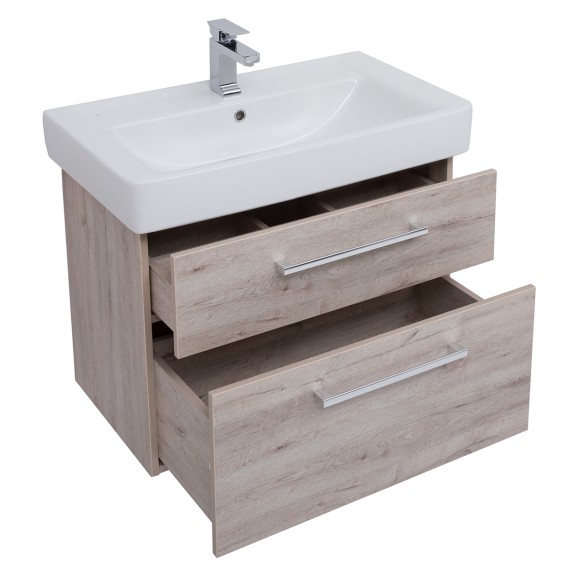 Тумба Q MAX, 70 см, подвесная, 2 ящика, дуб кантри Тумба Q MAX, 70 см, подвесная, 2 ящика, дуб кантри