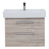 Тумба Q MAX, 70 см, подвесная, 2 ящика, дуб кантри