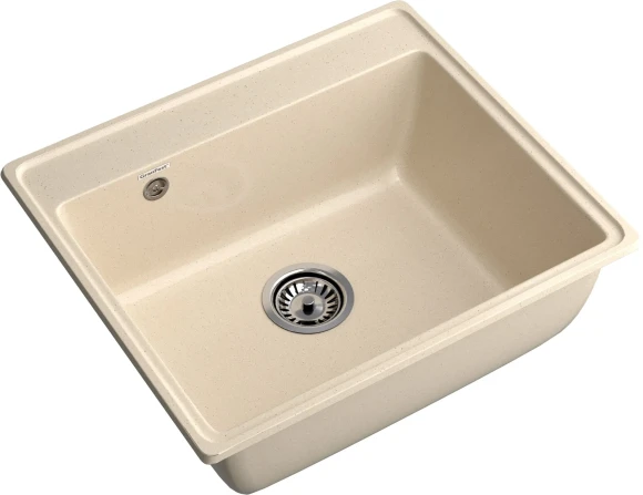 GRANFEST Мойка VERTEX 580  1-чаша 580*500мм бежевый арт.GF-
