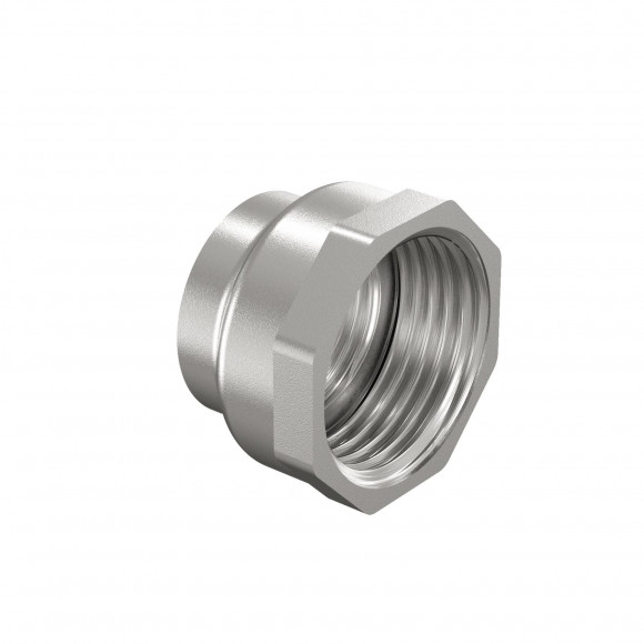 Муфта переходная DN25х20 (1"ВР х 3/4"ВР) латунь никель