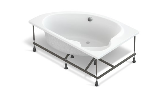 Ванна асимметричная KALIOPE 153x100 левая