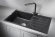 8601, ШВАРЦ (чёрный металлик), кухонная мойка, кварц 8601, ШВАРЦ (чёрный металлик), кухонная мойка, кварц