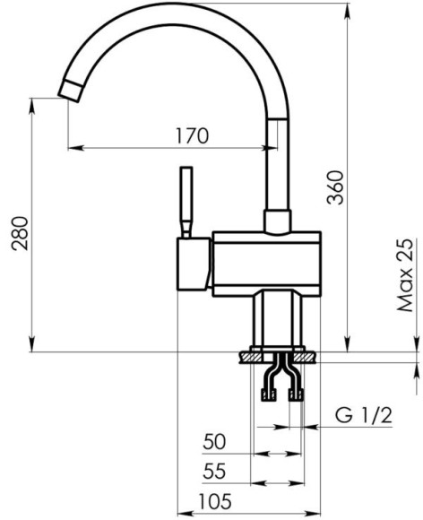 ST-31, КЛАССИК, СМЕСИТЕЛЬ КУХОННЫЙ