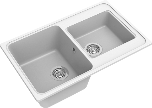 EWIGSTEIN Мойка ELEGANT 80D 2-чаши 780*480мм иней арт.EW- EWIGSTEIN Мойка ELEGANT 80D 2-чаши 780*480мм иней арт.EW-