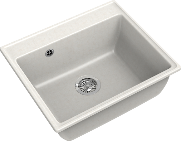 GRANFEST Мойка VERTEX 580  1-чаша 580*500мм белый арт.GF-