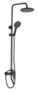 FS04B Душевая стойка со смесителем латунь, черный EvaGold FS04B Душевая стойка со смесителем латунь, черный EvaGold