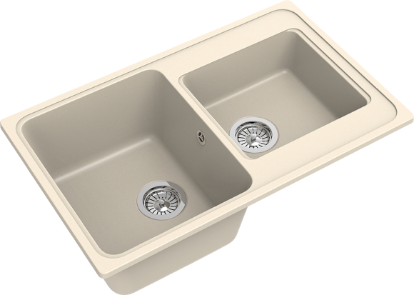 EWIGSTEIN Мойка ELEGANT 80D  2-чаши 780*480мм крем арт.EW-
