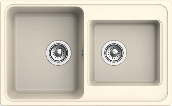 EWIGSTEIN Мойка ELEGANT 80D  2-чаши 780*480мм крем арт.EW-