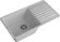 GRANFEST  Мойка QUARZ 73  1-чаша+крыло 860*480мм серый арт.GF-ZW-