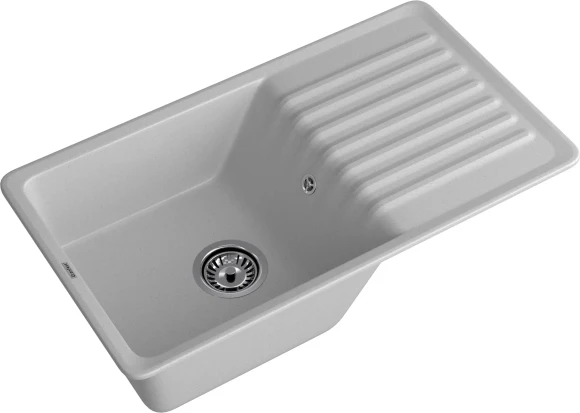 GRANFEST  Мойка QUARZ 73  1-чаша+крыло 860*480мм серый арт.GF-ZW-