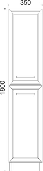 35 Пенал-шкаф "Francesca 35" белый глянец 35 Пенал-шкаф "Francesca 35" белый глянец