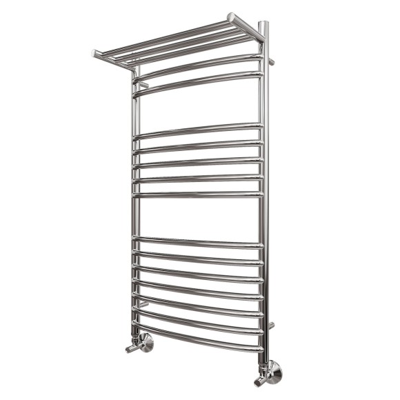 Полотенцесушитель водяной Point Альфа PN05150SP П14 500x1000 с полкой, хром Полотенцесушитель водяной Point Альфа PN05150SP П14 500x1000 с полкой, хром