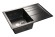 GRANFEST Мойка QUADRO 780L  1-чаша+крыло 770*495мм черный арт.GF-