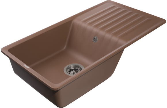 GRANFEST  Мойка QUARZ 73  1-чаша+крыло 860*480мм терракот арт.GF-ZW-