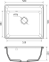 GRANFEST Мойка VERTEX 580  1-чаша 580*500мм иней арт.GF-