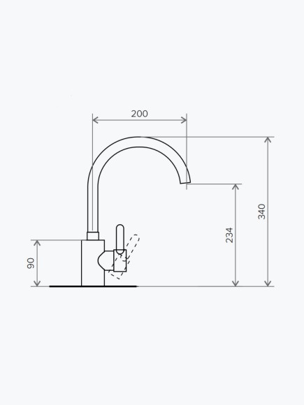 Смеситель кухонный TOLERO Элара (Чёрный №911)