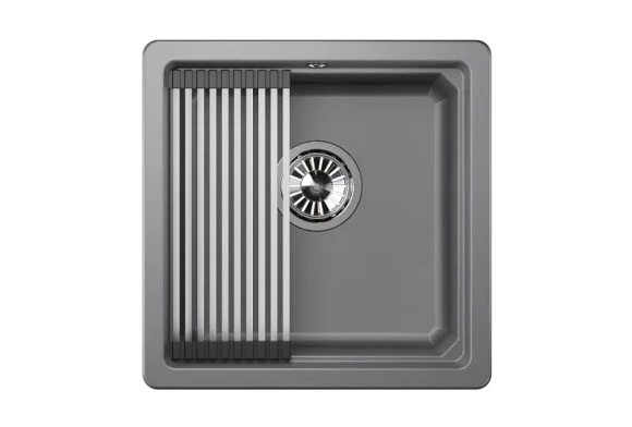 KS-4501U, АЛЮМИНИУМ, кухонная мойка, кварц