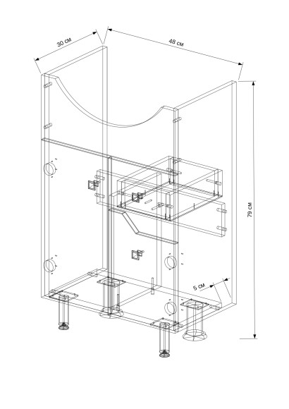50 Тумба "Rados 50" с ящиком (ум. Уют 50) 50 Тумба "Rados 50" с ящиком (ум. Уют 50)
