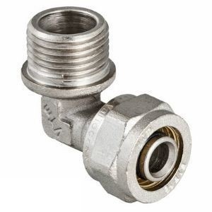 Угольник компрессионный с наружной резьбой 16х3/4 COMPIPE